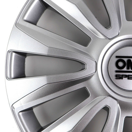 OMP SPEED JUEGO DE 4 TAPACUBOS MAGNUM COLOR PLATA 16 PULGADAS