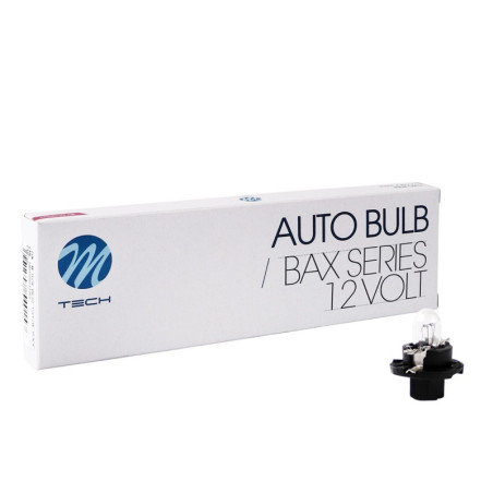 MTECH HALOGEN BULBS 12V B8.4/BAX BLISTER 10 UNITS
