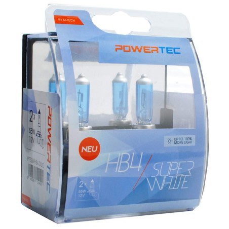 POWERTEC SUPERWHITE HB4 12V DUO