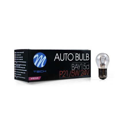 LÁMPARA M-TECH BA15D 24V 21/5W CLEAR | 10 UDS
