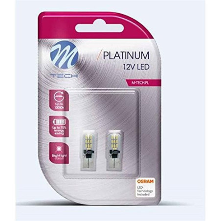 12V W5W WHITE LED BULBS