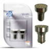 WHITE LED BULBS 12V P21W/BA15S