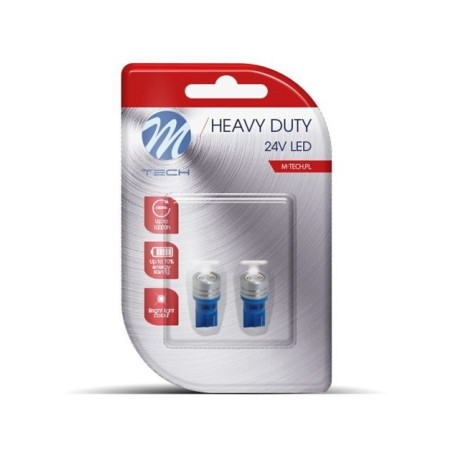 BLISTER 2X LED L915B - W5W 1W HP 24V AZUL