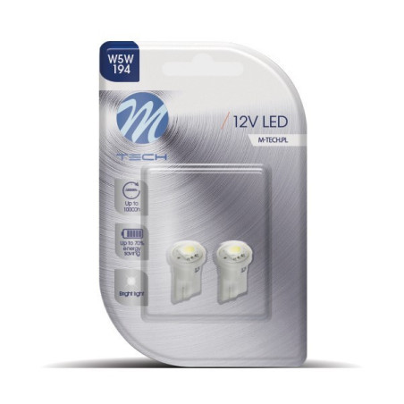 BLISTER 2X LED L040W - W5W 1XSMD5050 BLANCO