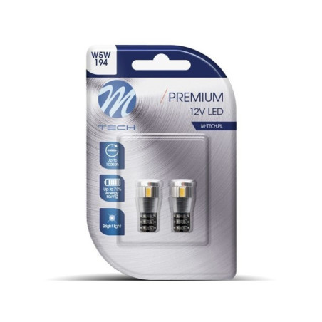 BLISTER 2X LED L338W - W5W 12V 6XSMD5730 RING CANBUS BLANCO