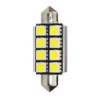 BLISTER 2X LED L327W - C5W 41MM 8XSMD5050 CANBUS RAD. BLANCO