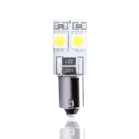 WHITE LED CANBUS BULBS 12V T2W/T4W/BA9S