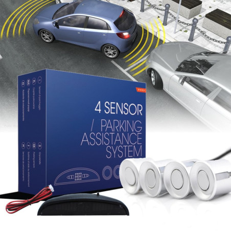 SENSORES DE APARCAMIENTO CP4 PANTALLA LED - PLATEADO