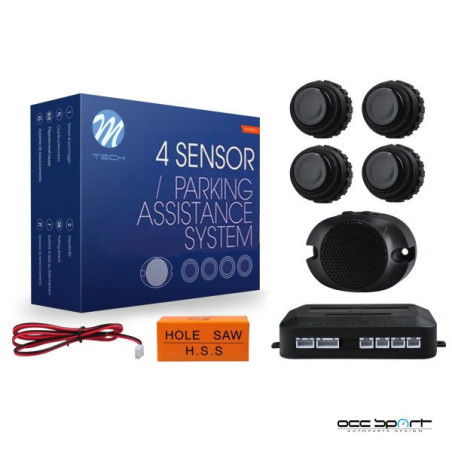 4-SENSOR PARKING ASSIST SYSTEM 4X 22MM - BLACK COLLAR