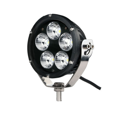 FARO LARGO ALCANCE - SOPORTE LATERAL, REDONDO NEGRO, CREE 50W 4 SPOT
