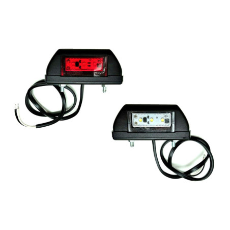 SIDE MARKET LED LIGHT 12V/24V RED/WHITE M-TECH WMLHOR703