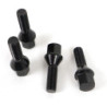 OMP SPEED JUEGO DE 4 TORNILLOS M12X1.5 CONICO LARGO 28MM LLAVE 17 COLOR NEGRO DIN 10.9