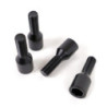 OMP SPEED JUEGO DE 4 TORNILLOS ALLEN M12X1.25 CONICO LARGO 26MM LLAVE 17/19 COLOR NEGRO DIN 10.9