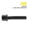 OMP SPEED JUEGO DE 4 TORNILLOS M12X1.5 PLANO LARGO 50MM LLAVE 17 COLOR NEGRO DIN 10.9