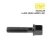 OMP SPEED JUEGO DE 4 TORNILLOS M12X1.25 PLANO LARGO 40MM LLAVE 19 COLOR NEGRO DIN 10.9