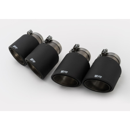 SET DE 4 COLAS REMUS 102MM ANGULADAS Y LADEADAS EN CARBONO