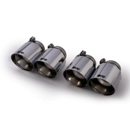 SET DE 4 COLAS REMUS DE 102MM(CORTA) CORTE RECTO Y ANGULADO CROMO