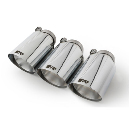 SET DE 3 COLAS REMUS DE 102MM CORTE RECTO Y ANGULADO CROMO