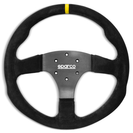 R350B SUEDE STEERING WHEEL WITH BUTTON