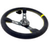 Semi-displaced steering wheel suede black arms | OCC Sport
