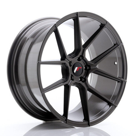 JAPAN RACING RIM JR30 20X10 ET 40 5X112 CB 66.6 POLISHED GRAY