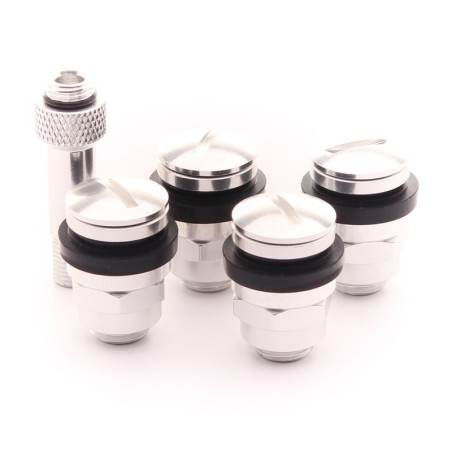 SET VALVULAS ALUMINIO JR V1 - SILVER