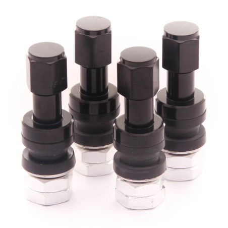 SET VALVULAS ALUMINIO V2 - BLACK