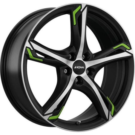 RIM RONAL R62 Green 7.5X17 ET38 112X5 76 MATTE BLACK