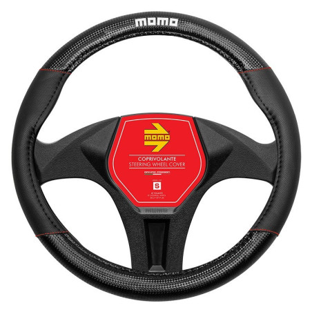 Funda volante MOMO Carbon negro/rojo | OCC Sport