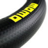 FUNDA VOLANTE MOMO CARBON UNIVERSAL NEGRO Y AMARILLO 38-39CM