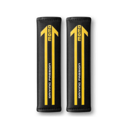 SET ALMOHADILLAS MOMO CINTURON COCHE NEGRO MATE