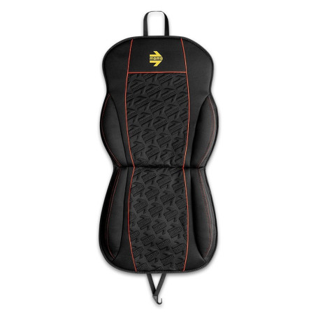 RESPALDO DE ASIENTO. ESTILO NEGRO ROJO