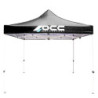 RACING TENT 3X3M BLACK STAINLESS STEEL 40MM 420 OXFORD