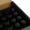 OMP SPEED JUEGO DE 20 TORNILLOS DESPLAZANTES PARA LLANTAS M12X1.5 CONICO LARGO 33MM LLAVE 17/19 COLOR NEGRO DIN 10.9