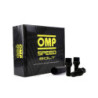 OMP SPEED JUEGO DE 20 TORNILLOS DESPLAZANTES PARA LLANTAS M12X1.5 CONICO LARGO 33MM LLAVE 17/19 COLOR NEGRO DIN 10.9
