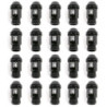 OMP SPEED JUEGO DE 20 TUERCAS DE ALUMINIO M14X1.25 LLAVE DE 19 LARGO 40MM COLOR NEGRO DE ALUMINIO 7075