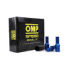 OMP SPEED JUEGO DE 20 TORNILLOS ACERO DE COLORES M12X1.25 LLAVE DE 17/19 LARGO 27MM COLOR AZUL Y MATERIAL DIN 10.9