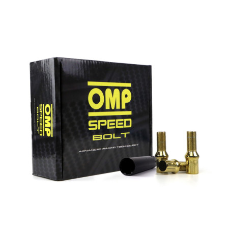 OMP Speed set 20 yellow wheel bolts DIN 10.9 M14x1.25 H:17-19 L: 27mm