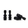 OMP SPEED JUEGO DE 4 VALVULAS DE ALUMINIO PARA LLANTAS, COLOR NEGRO, VALVULAS PARA NEUMATICOS