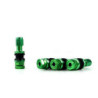 OMP SPEED JUEGO DE 4 VALVULAS DE ALUMINIO PARA LLANTAS, COLOR VERDE, VALVULAS PARA NEUMATICOS