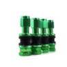 OMP SPEED JUEGO DE 4 VALVULAS DE ALUMINIO PARA LLANTAS, COLOR VERDE, VALVULAS PARA NEUMATICOS