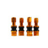 OMP SPEED JUEGO DE 4 VALVULAS DE ALUMINIO PARA LLANTAS, COLOR AMARILLO, VALVULAS PARA NEUMATICOS