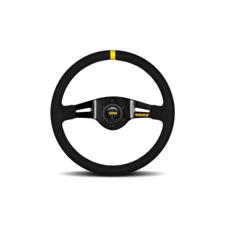 VOLANTE MOMO 350 MM PIEL 2 BRAZOS NEGRO MOD.03