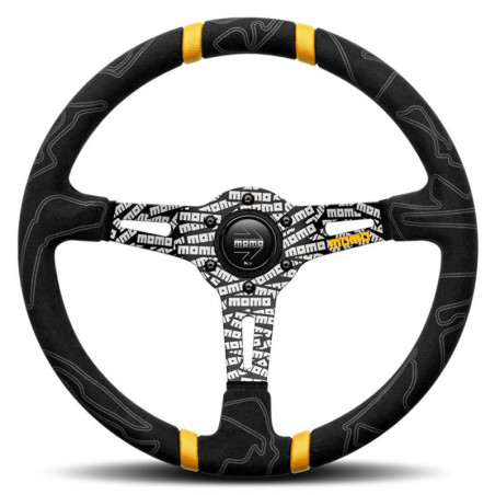 VOLANTE MOMO ULTRA 350 MM MICROFIBRA NEGRO