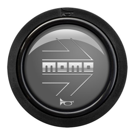 PACK 10 PULSADOR MOMO ARROW LOGO BRILLANTE ANTRACITA CROMADO 2CC R