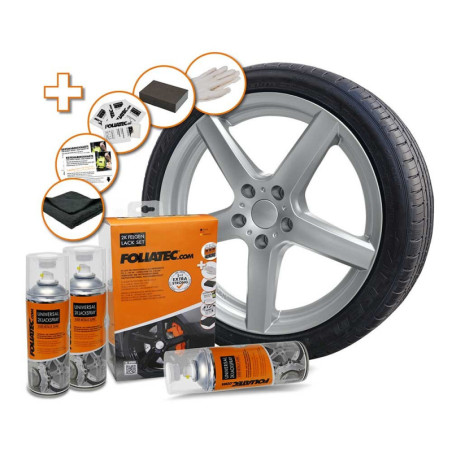 SPRAY PAINT KIT FOR 2C GLOSS SILVER METALLIC WHEELS