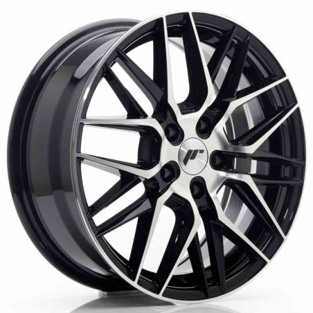 LLANTA JAPAN RACING JR28 17X7 ET35 5X100 GLOSS BLACK MACHINED FACE