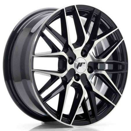 LLANTA JAPAN RACING JR28 17X7 ET40 4X100 GLOSS BLACK MACHINED FACE