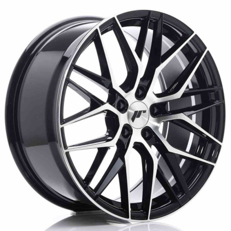 JAPAN RACING JR28 RIM 19X8.5 ET35 5X112 GLOSSY BLACK MACHINED FACE