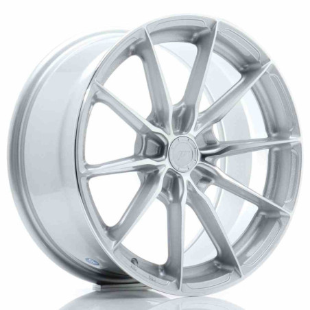 JAPAN RACING JR37 RIM 17X8 ET20-40 5H BLANK SILVER MACHINED FACE